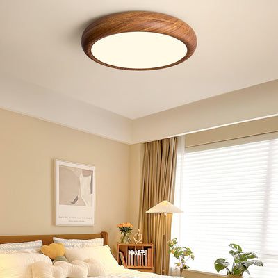 Plafonnier Rond en Bois et Acrylique – Élégance Moderne et Raffinée pour Votre Intérieur
