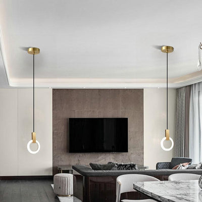 Suspension LED Nordic Ring - Lampe Moderne en Acrylique pour Salle à Manger et Salon