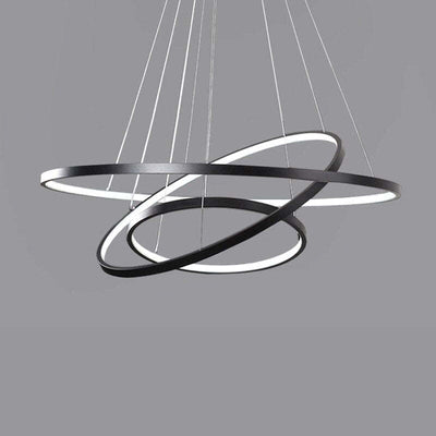 Lampe Suspension Moderne Yumanira avec 3 Anneaux – Éclairage Design LED, Réglable avec Télécommande