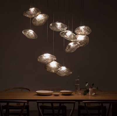 Suspension Minimalist en Verre Soufflé – Lampe Moderne et Élégante avec Source LED