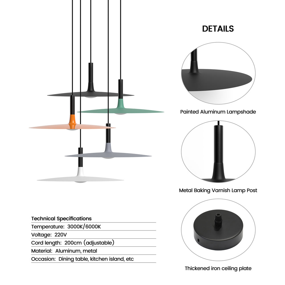Suspension LED Plate Solen - Éclairage Moderne et Minimaliste