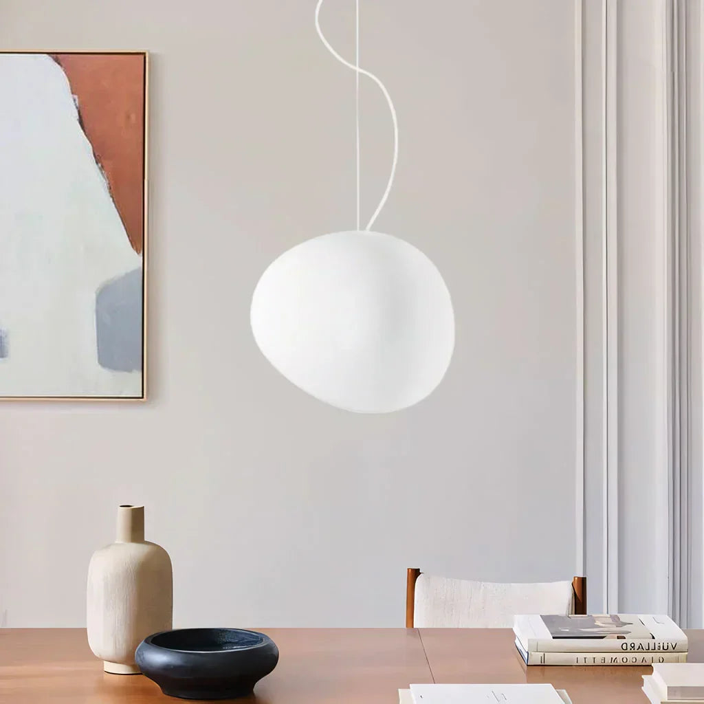 Lampe Design Pierre Naturelle – Verre Opale LED