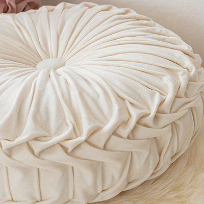 Coussin en Velours Rond en Forme de Citrouille | Coussin Tissé Doux pour Canapé et Chaise de Bureau | Housse Lavable, Coussin Décoratif pour Salon et Chambre