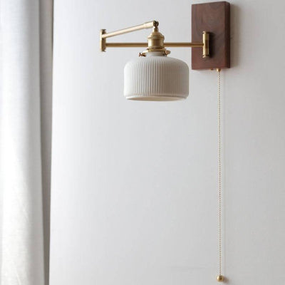 Applique Murale en Céramique et Bois – Design Moderne pour Intérieur Contemporain