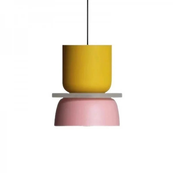 Suspension Nordic Macaron - Design Scandic en Aluminium et Acrylique, Ampoule E27, Idéale pour Cuisine et Salon