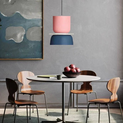 Suspension Nordic Macaron - Design Scandic en Aluminium et Acrylique, Ampoule E27, Idéale pour Cuisine et Salon