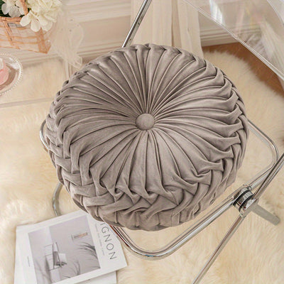 Coussin en Velours Rond en Forme de Citrouille | Coussin Tissé Doux pour Canapé et Chaise de Bureau | Housse Lavable, Coussin Décoratif pour Salon et Chambre