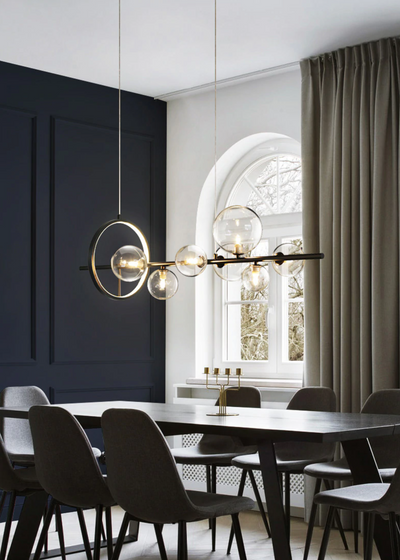 Chandelier Transparent en Verre - Design Unique en Forme de Bulles pour un Intérieur Moderne