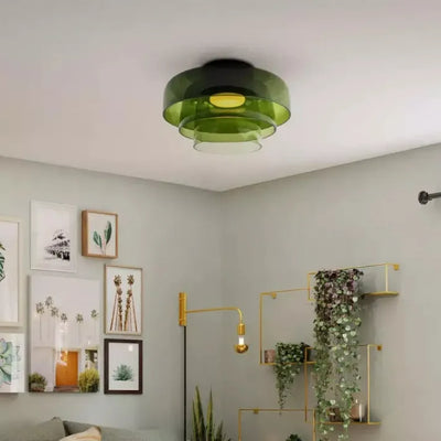 Plafonnier en Verre Design Médiéval Nordique – Éclairage Élégant et Chauffant pour Salon, Chambre ou Salle à Manger