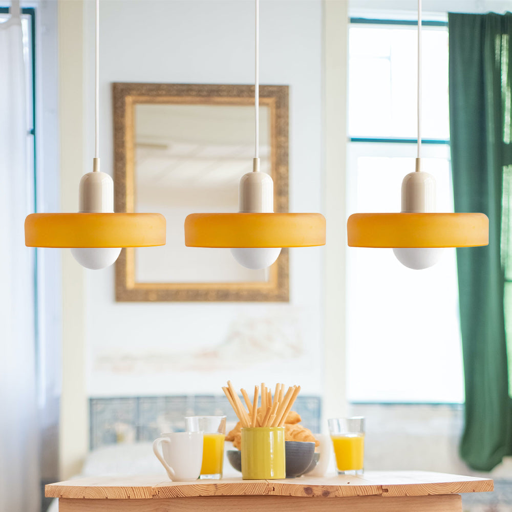 Suspension Simple Bauhaus en Verre – Design Élégant pour Cuisine, Salle à Manger et Salon