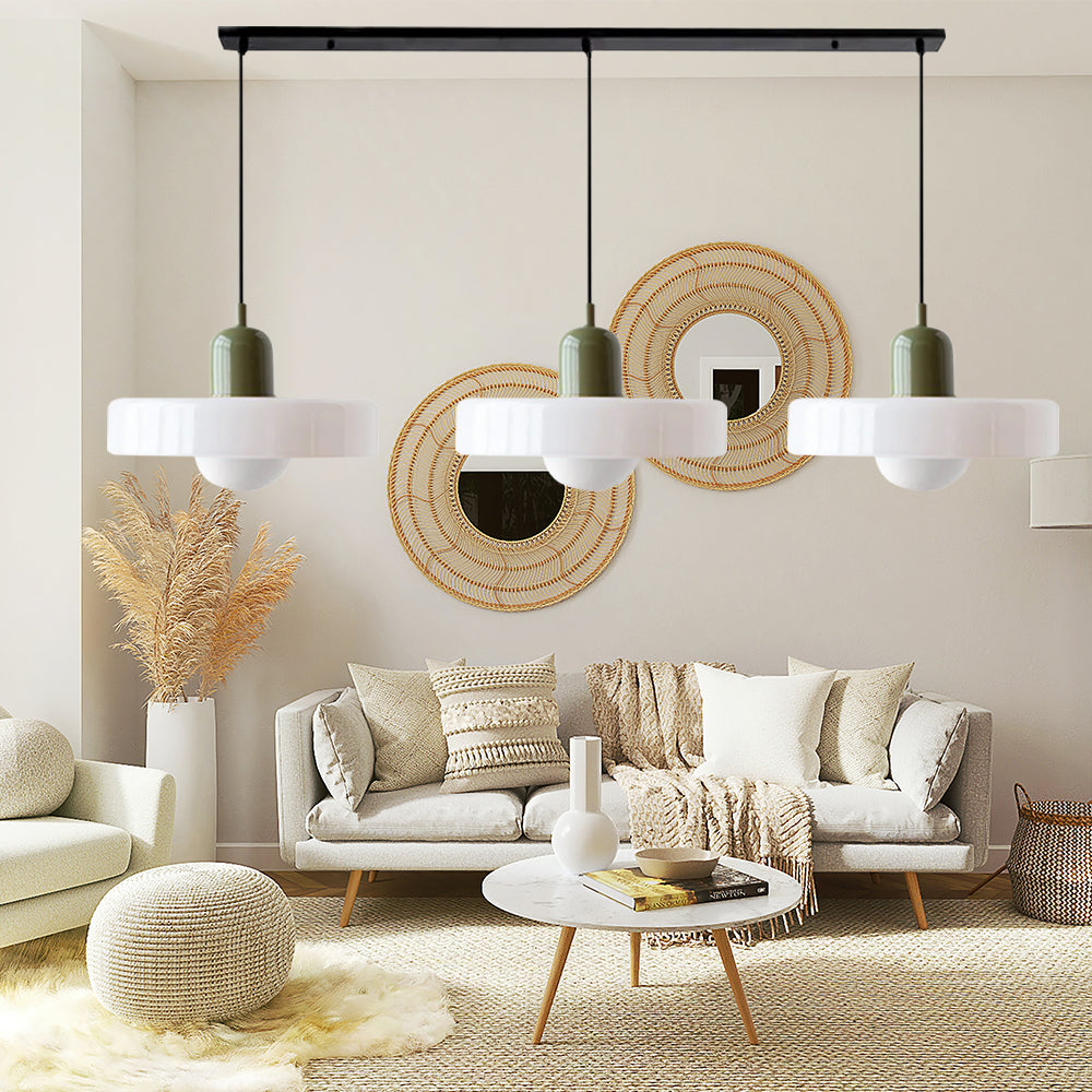 Suspension Simple Bauhaus en Verre – Design Élégant pour Cuisine, Salle à Manger et Salon