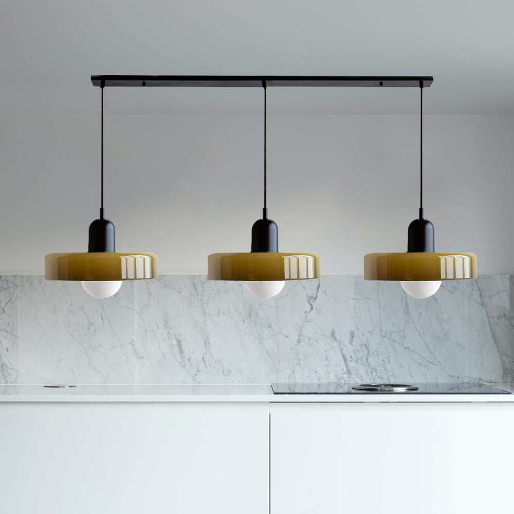 Suspension Simple Bauhaus en Verre – Design Élégant pour Cuisine, Salle à Manger et Salon