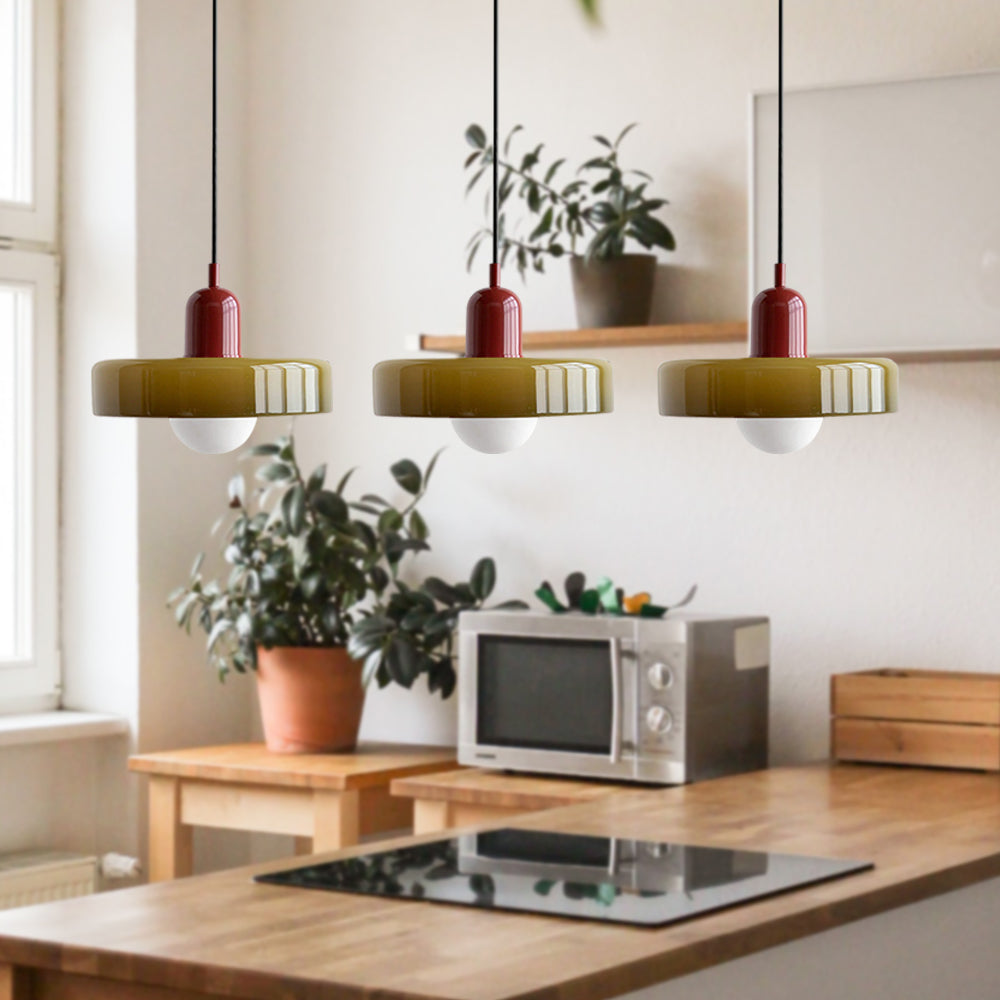 Suspension Simple Bauhaus en Verre – Design Élégant pour Cuisine, Salle à Manger et Salon