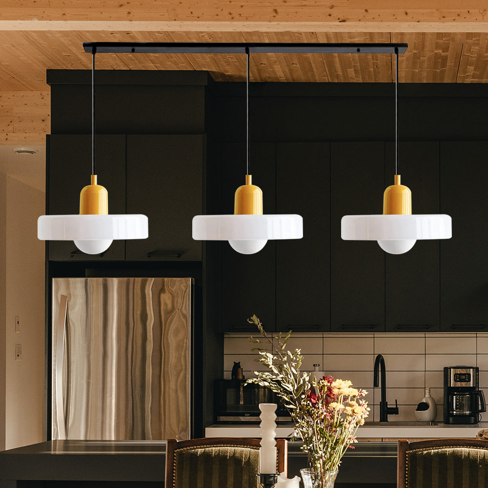 Suspension Simple Bauhaus en Verre – Design Élégant pour Cuisine, Salle à Manger et Salon