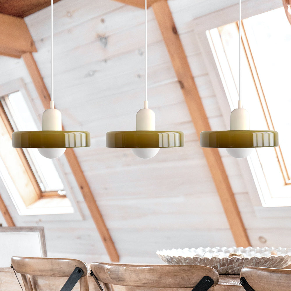 Suspension Simple Bauhaus en Verre – Design Élégant pour Cuisine, Salle à Manger et Salon