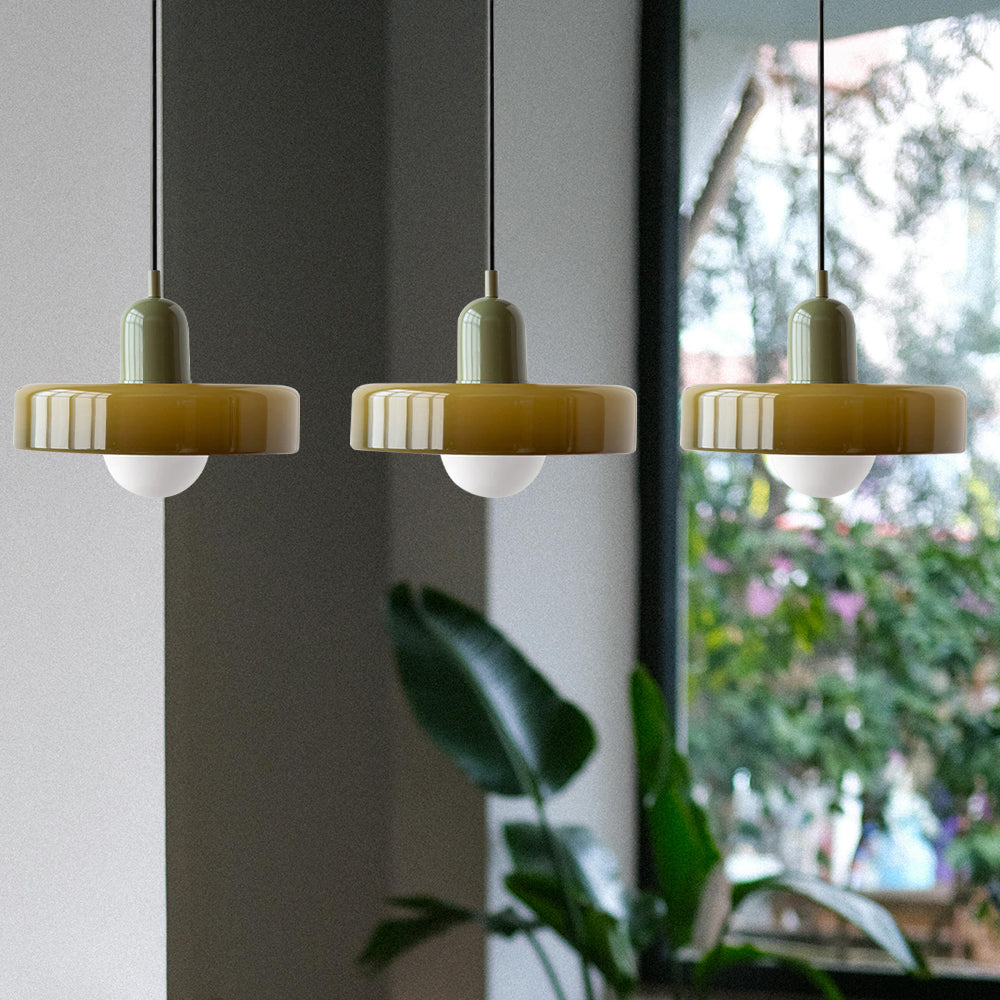 Suspension Simple Bauhaus en Verre – Design Élégant pour Cuisine, Salle à Manger et Salon