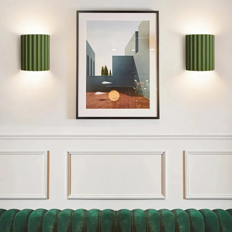 Applique Murale Design Moderne – Lampe à Abat-jour Froncé