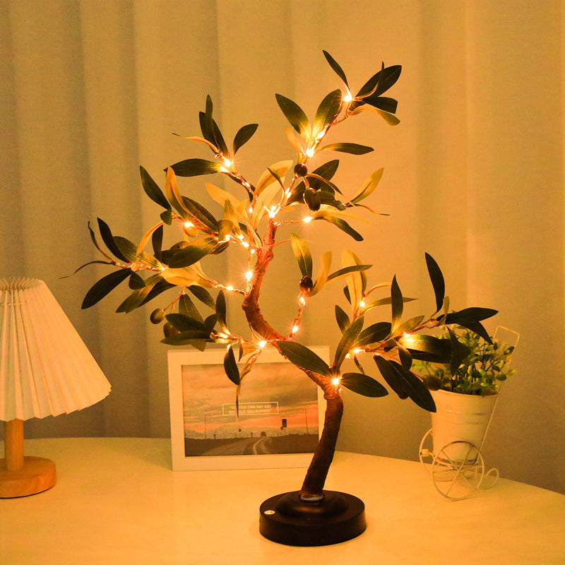 Lampe de Table LED en Forme d'Arbre – Décoration Naturelle et Écologique pour Salon et Chambre