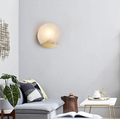Applique Murale LED Nordic Minimalist - Lampe en Marmor et Laiton avec Dimmer