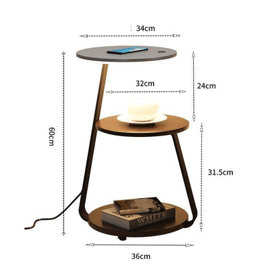 Table d'Appoint Idéale – Design Élégant et Fonctionnel avec Double Plateau pour Plus de Rangement