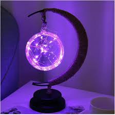 Lampe Lunaire Enchantée - Lune Magique en Verre avec Lumière LED