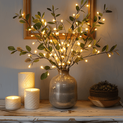 Branches d'Olivier Lumineuses avec LED - Éclairage Féérique pour une Décoration Élégante