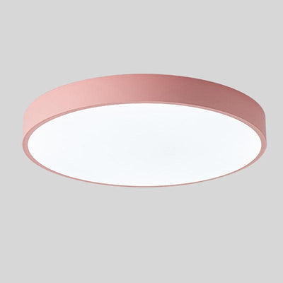 Plafonnier Circulaire Nordic Wooden Macaroon - Lampe LED en Bois et Métal pour Chambre et Salon