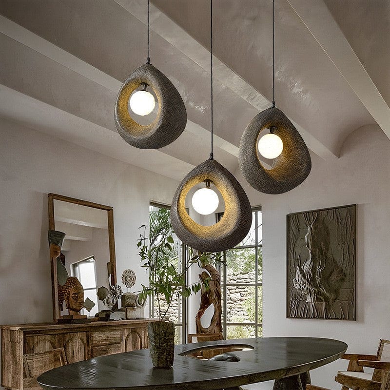 Lampe Suspendue Design Naturel LED – Applique Moderne en Polystyrène