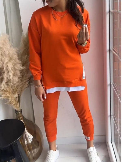 Ensemble Sweatshirt et Pantalon pour Femme - Confort et Élégance en Coton Polyester