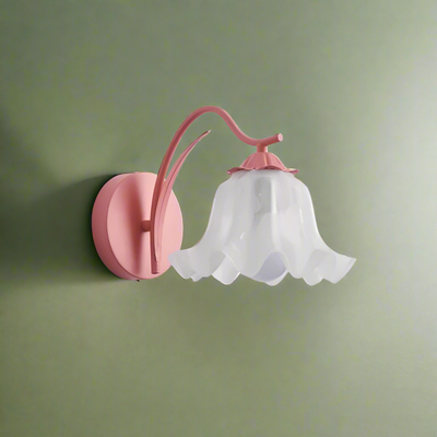 Lampe Murale Jardin Fleuri Retro Française - Applique Murale Élégante en Métal et Acrylique