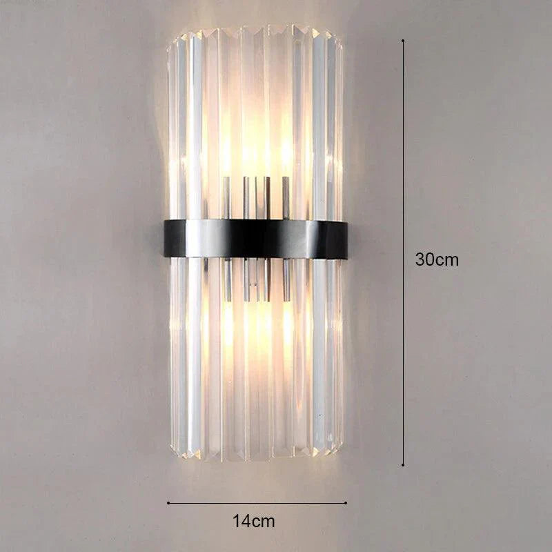 CrystalDazzle | Applique murale en cristal innovante avec une touche dorée