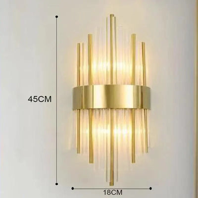 CrystalDazzle | Applique murale en cristal innovante avec une touche dorée