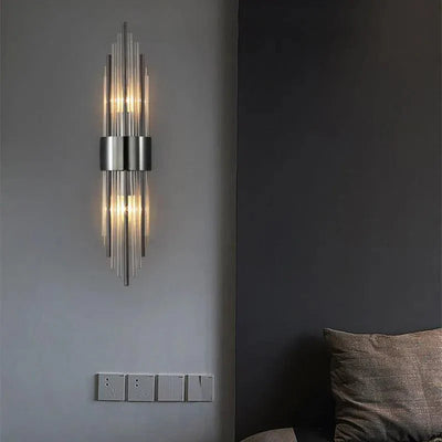 CrystalDazzle | Applique murale en cristal innovante avec une touche dorée