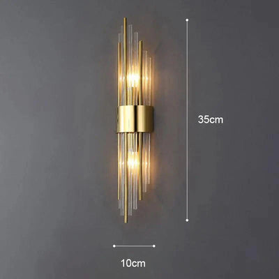 CrystalDazzle | Applique murale en cristal innovante avec une touche dorée