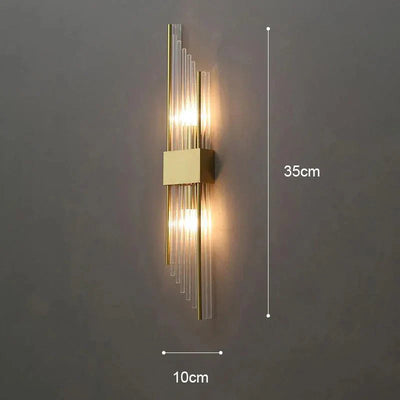 CrystalDazzle | Applique murale en cristal innovante avec une touche dorée