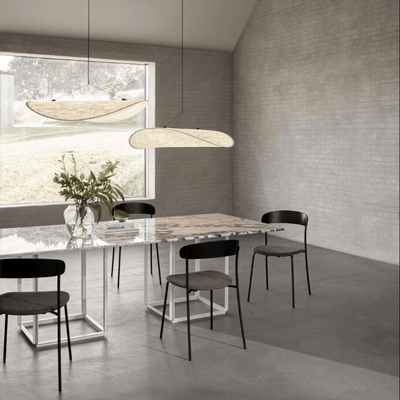 Suspension Japandi en Soie - Lampe à Pendentif Élégante LED avec Douille E27