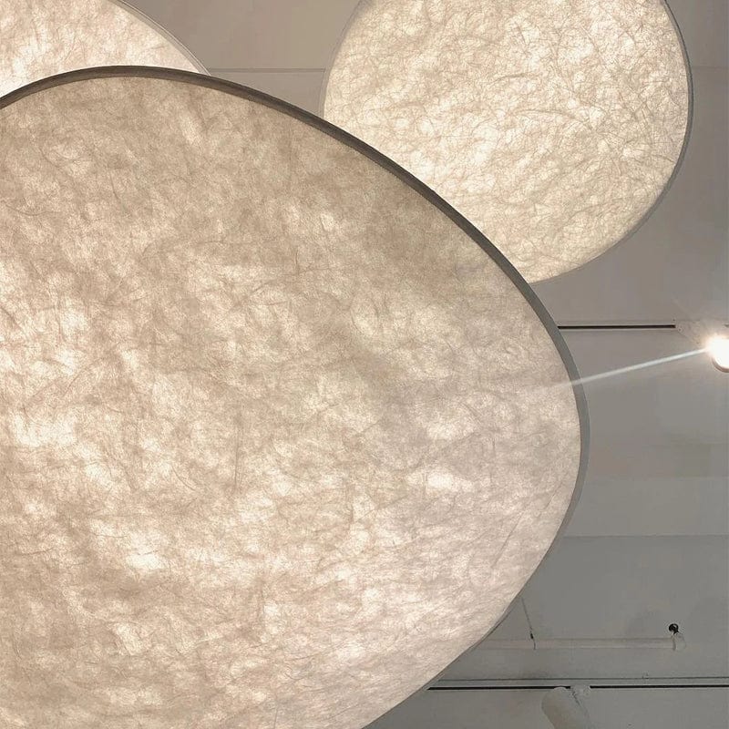 Suspension Japandi en Soie - Lampe à Pendentif Élégante LED avec Douille E27