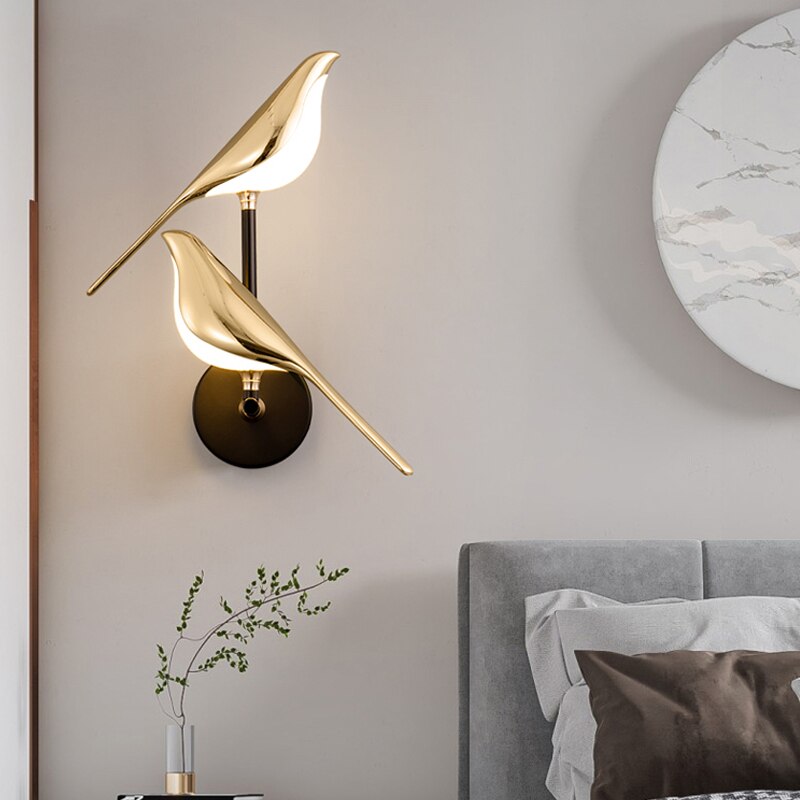 Lampe LED MrBird™ – Design Magnétique Moderne en Or, Table et Murale