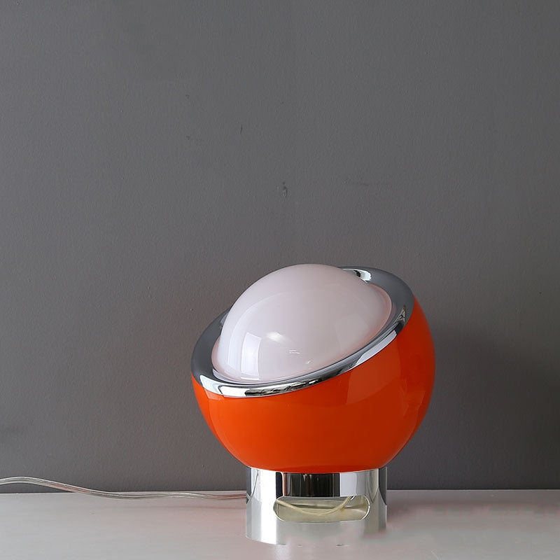 Lampe de Table French Opal Bauhaus - Éclairage Moderne en Verre et Acier Inoxydable