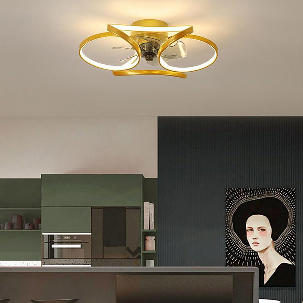Plafonnier Ventilateur Moderne - Éclairage et Ventilation 2 en 1