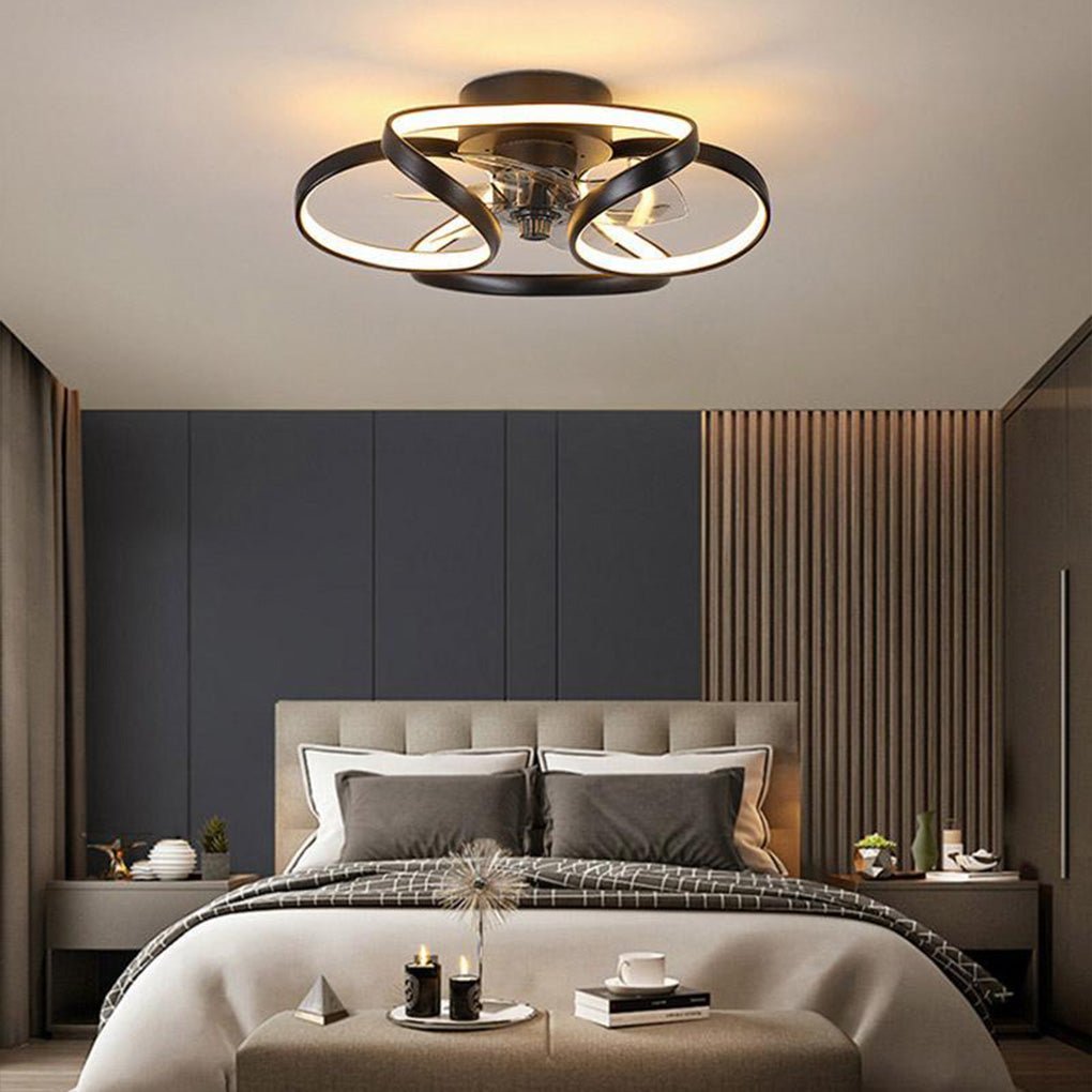 Plafonnier Ventilateur Moderne - Éclairage et Ventilation 2 en 1