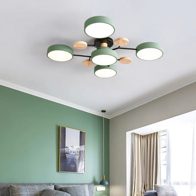 Lampe de plafond LED Nordic Branched Disc - Élégance et chaleur dans votre intérieur