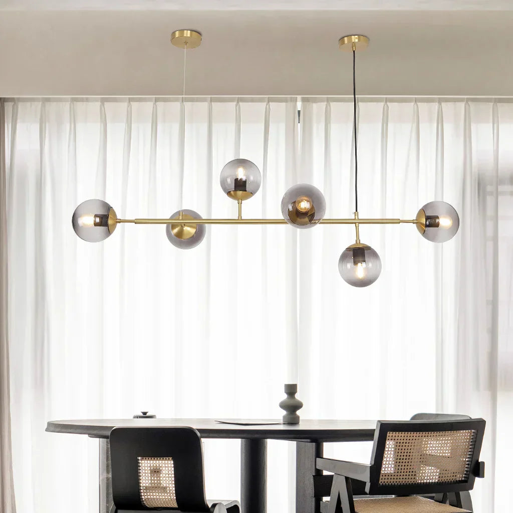 Suspension Orb - Lampe Moderne avec Boules en Verre, Design Élégant en Or ou Noir
