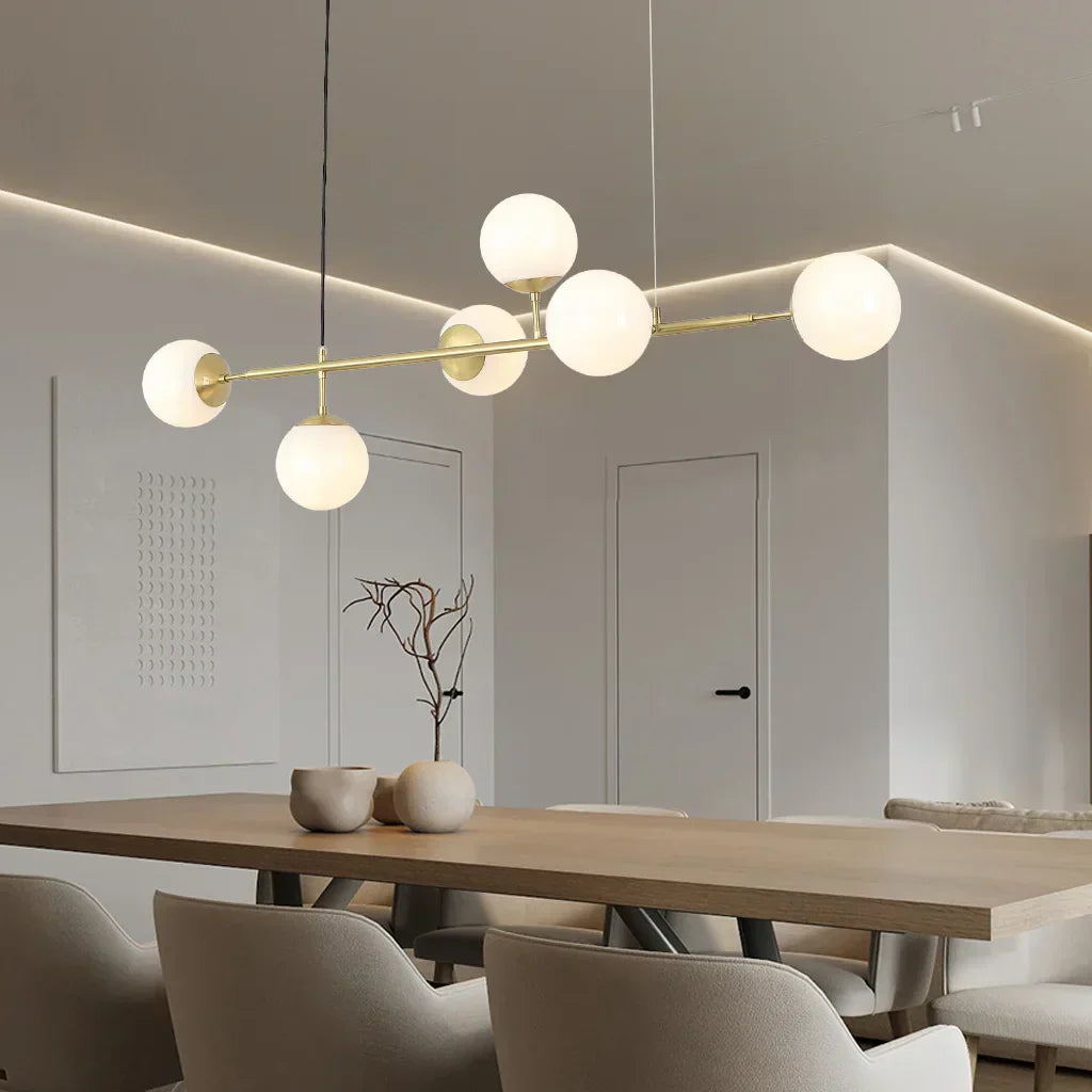 Suspension Orb - Lampe Moderne avec Boules en Verre, Design Élégant en Or ou Noir