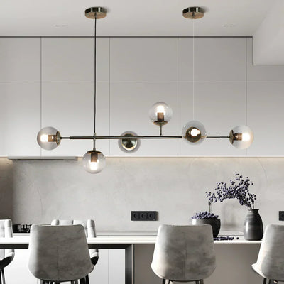 Suspension Orb - Lampe Moderne avec Boules en Verre, Design Élégant en Or ou Noir