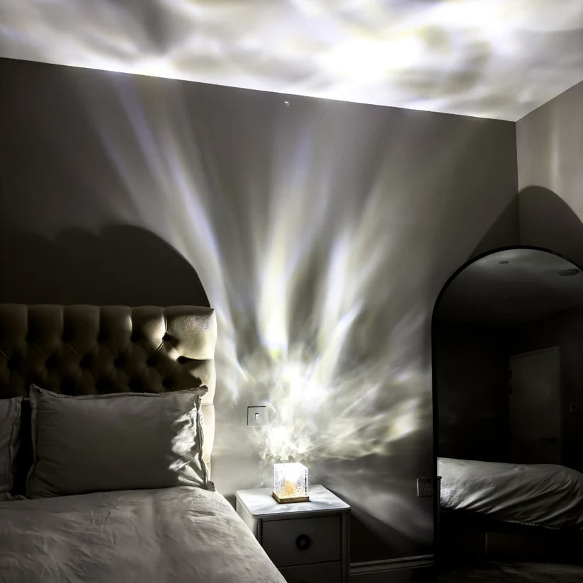 Lampe Relaxante LumaZen – Lumière d’Ambiance Apaisante, Effet Vagues et Couleurs pour Sommeil et Sérénité