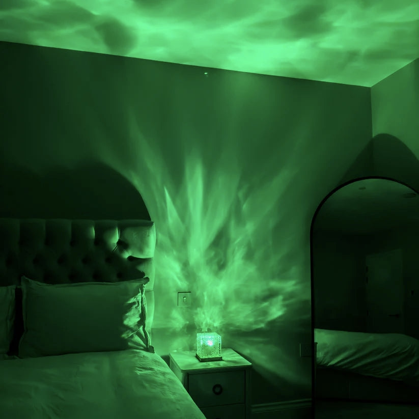 Lampe Relaxante LumaZen – Lumière d’Ambiance Apaisante, Effet Vagues et Couleurs pour Sommeil et Sérénité