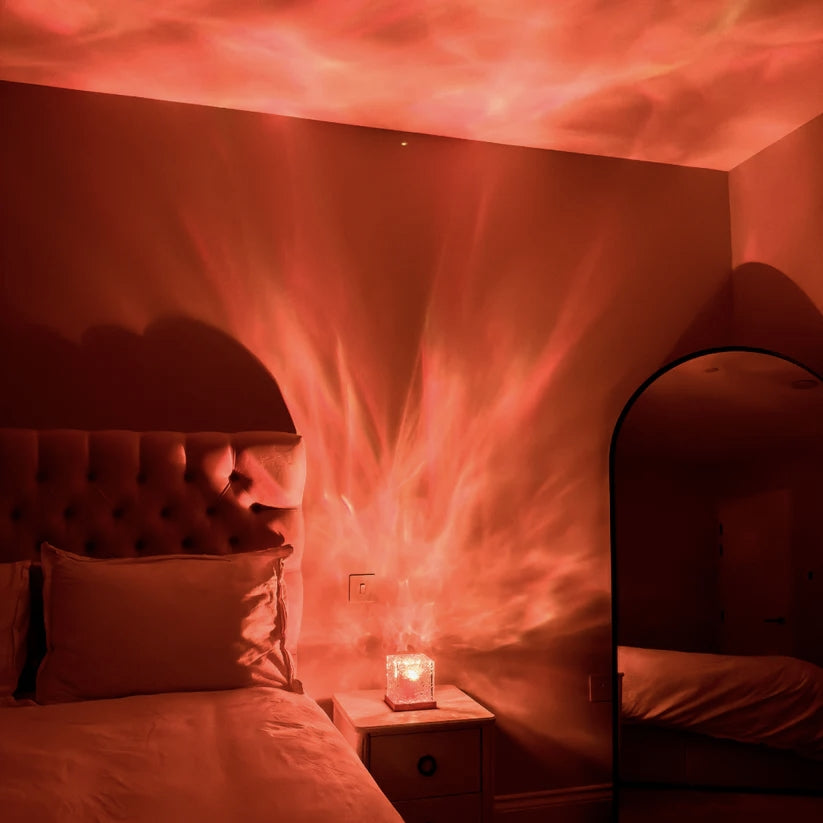 Lampe Relaxante LumaZen – Lumière d’Ambiance Apaisante, Effet Vagues et Couleurs pour Sommeil et Sérénité