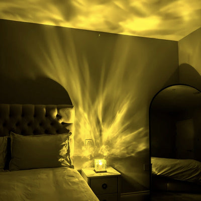 Lampe Relaxante LumaZen – Lumière d’Ambiance Apaisante, Effet Vagues et Couleurs pour Sommeil et Sérénité
