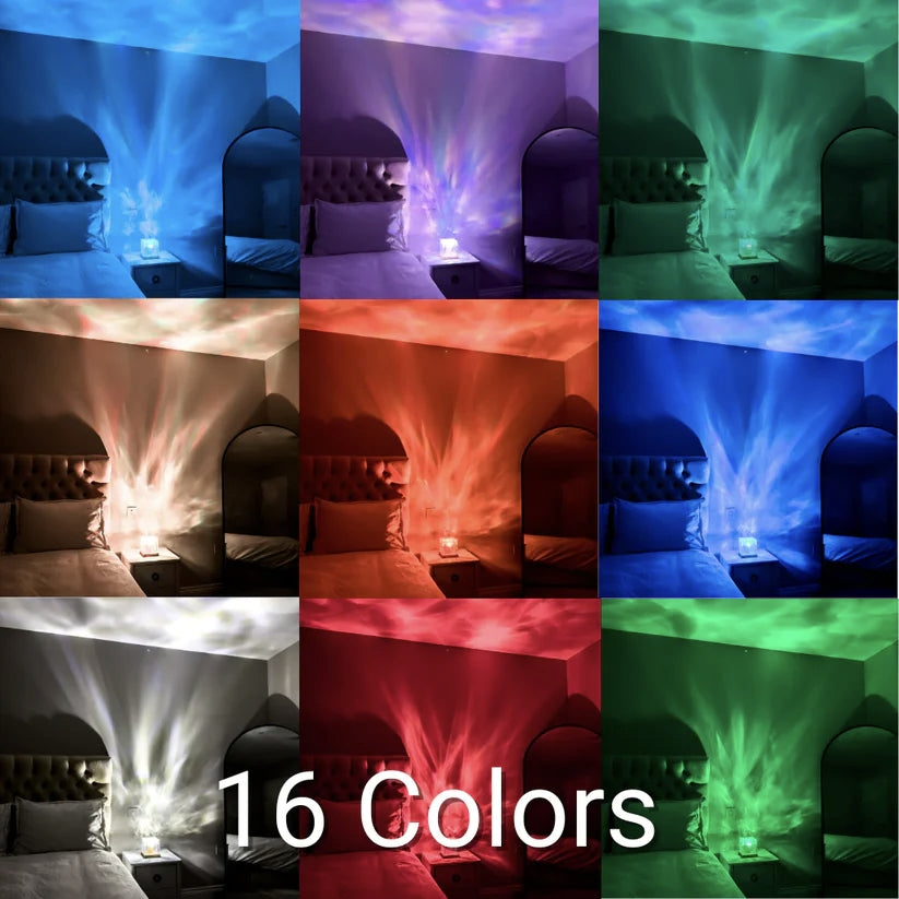 Lampe Relaxante LumaZen – Lumière d’Ambiance Apaisante, Effet Vagues et Couleurs pour Sommeil et Sérénité